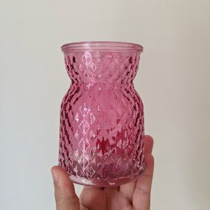 New Small Glass Vase - Pink